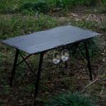 Outdoor Camping Foldable Square Table Three Piece Aluminum Plate Tactical Table