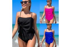 China Beach Occasion Swimming Suits Bikini with Halter and Ruffles supplier