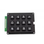 4 X 3 Matrix Keyboard 12 Keys Black Color 7 x 5.2 x 0.9cm Size With Plastic Material for sale