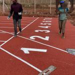 Harmless Synthetic Sports Flooring Full Pour System Running Track for sale