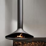 Customizable Ceiling Hanging Log Burners 600mm Suspended Wood Burning Stove