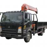 Sinotruk HOWO 4X2 Truck Mounted Crane 154 Horsepower Euro 3 for sale