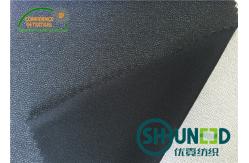 China Double Dot PA + PES Fusible Interlining Fabric Black C5032Q Stretch Drapery supplier