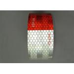 Vehicle Red White Retro Reflective Tape For Cars Self Adhesive Prismatic