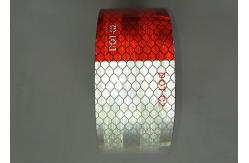 China Vehicle Red White Retro Reflective Tape For Cars Self Adhesive Prismatic supplier