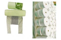 China PLA 50mic Biodegradable And Compostable Bags With T Shirt Handle supplier