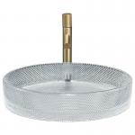 Scratch Resistant Crystal Clear Glass Vessel Basins Countertop Mounted