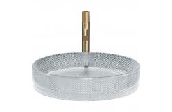 China Scratch Resistant Crystal Clear Glass Vessel Basins Countertop Mounted supplier