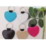 Leather Sublimation Custom Blanks Keychain Heart Round Rectangular Shapes