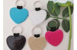 China Leather Sublimation Custom Blanks Keychain Heart Round Rectangular Shapes supplier