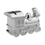 Classical Silver Plating Zinc Alloy Train Coin Bank 145*55*85mm OEM
