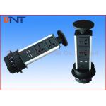 Black Kitchen Pop Up Power Outlet , Vertical Pull Up Countertop Sockets