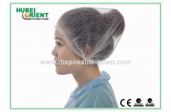 China Machine Made Nonwoven Disposable Mob Cap With Double Elastic Rubber supplier
