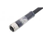 Industrial Grade M8 Straight Female Overmolded Plug with LED IP67 3/4/6/8A 5B 4D for sale