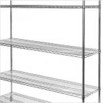 Large Metal Storage Shelves For Kitchen With Wheels / Adjustable Shelving Unit