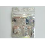 Childproof Three Side Seal Pouch Holographic Laser Mylar Foil Lined With Zipper for sale