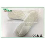 White Non woven disposable spa slippers with Eva Sole , Open Toe Style