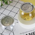 200ml Ball Shape Clear Plastic Cocktail Bottles PET Beverage Cans For Drink Juice Coffee for sale