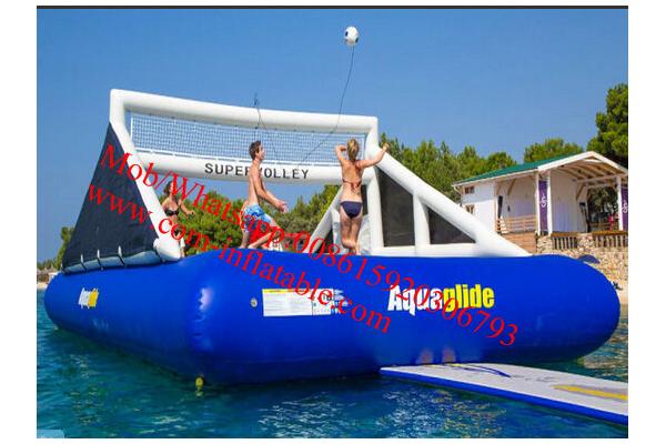 Giant Inflatable Water Volleyball Court Inflatable Bouncy Bossaball Inflatable Volleyball
