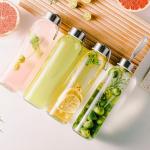 wholesale Straight Side 500ml 750ml Glass Water Bottle With Screw Cap for sale