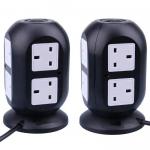 British Standard 4 USB Table Hub Smart Socket Eight Hole ABS + PC Fireproof Material for sale