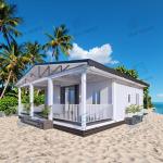 Ready Made 3 Bedroom Prefabricated House Prefab Modular Homes Container Tiny House With Rock Wool Isolation And Customize Layout for sale