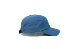 China Twill 5 Panel Camper Hat With Screen Printed Nylon Webbing supplier