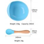 Toddler Infant Silicone Suction Bowl With Spoon Non Slip BPA Free Resistant