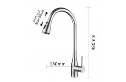 China 360 Swivel Deck Mounted Silver Kitchen Faucets Tap Hot Cold Mixer Single Handle supplier