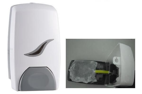 Customized Logo Manual Hand Soap Dispenser Wall Mounted With Disposable Pouch