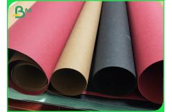 China 0.55MM / 0.3MM Double Side Smooth Kraft Paper Roll Washable Black supplier