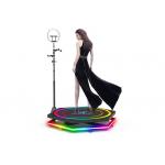 Warehouse Adjustable 360 Camera Booth 9.8in 360 Booth Video LED Light Flight Case for sale
