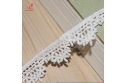 China Pure Cotton Ribbon Guipure Lace Trim Warp Embroidery Lace Trims For Curtain supplier