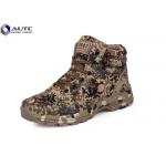 Rubber Military Tactical Shoes , Military Desert Boots US Woodland Air Mesh Fabric for sale