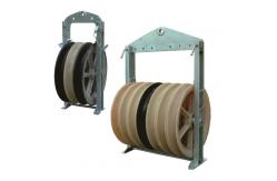 China 660mm Diameter 3 Sheave Conductor Pulley Stringing Blocks In Nylon Sheave supplier