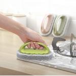 13.5*7.5cm Polyester Kitchen Sponge Cleaner With Handle 45g