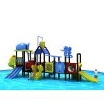 OEM Outdoor Playground Equipment 3 In 1 Plastic Playhouse With Slide