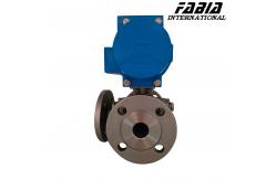 China Pneumatic Three-Way Flange Ball Valve with Single/Double Action Pneumatic Ball Valve supplier