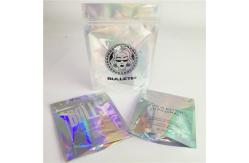 China Custom Accepted Holographic Cosmetics Packaging Bags with Zipper supplier