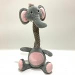 2023 New Plush Recording Repeating Twist Neck Elephant Kids Animated Toy BSCI Audit for sale