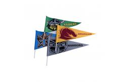 China OEM Printed Felt Pennant Flag , Triangle Hand Waver Flags supplier