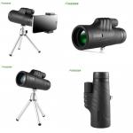 FMC Green 10x42 Waterproof Monocular Telescope With Tripod Clip Large Eyepiece BAK4 Prism