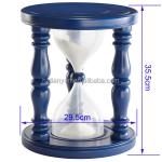 24 Hours Sand Clock Hourglass Sand Timer For Kid Wooden Stool