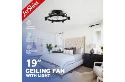 China 1stshine Ceiling Fan Light CE Elegant Black Flush Mounted Lighting Solutions Service supplier