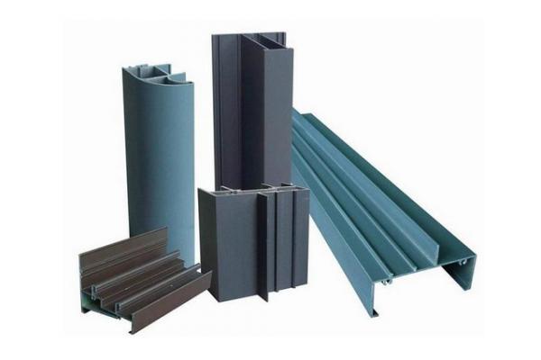 Powder Painted Profile Aluminum Extrusions 6063-T5 / 6060-T5 For Construction