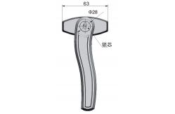 China Cylinder Handle Black Door Lock Keyless Enclosures Electrical Safe Box Latch supplier