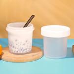 OEM 200ml Plastic Food Jars Ice Cream Cup With Cap for sale