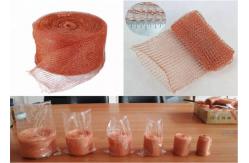 China Copper Knitted Wire Mesh 40cm 50cm Width 0.18mm Wire Dia Herringbone Surface supplier