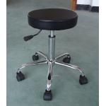 Swivel High ESD PU Leather Antsiatic Round Stool With Footrest