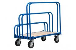 China Blue 4 Wheel Board Trolley Material Handling Equipment Fabrication supplier